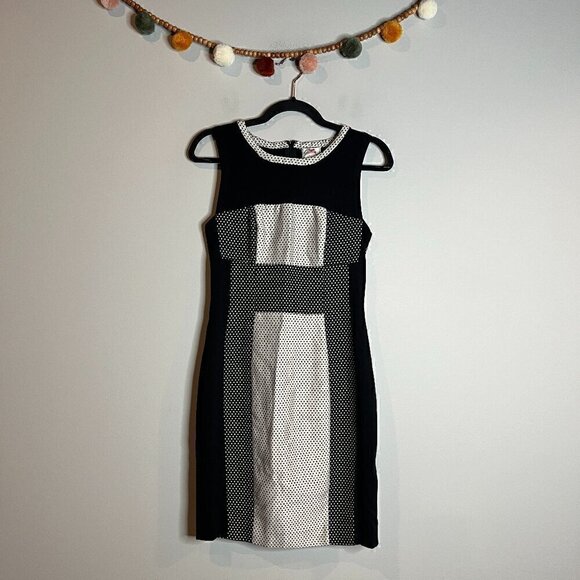 Anthropologie Yoana Baraschi Sheath Channeled Dots Column Dress - Picture 2 of 6